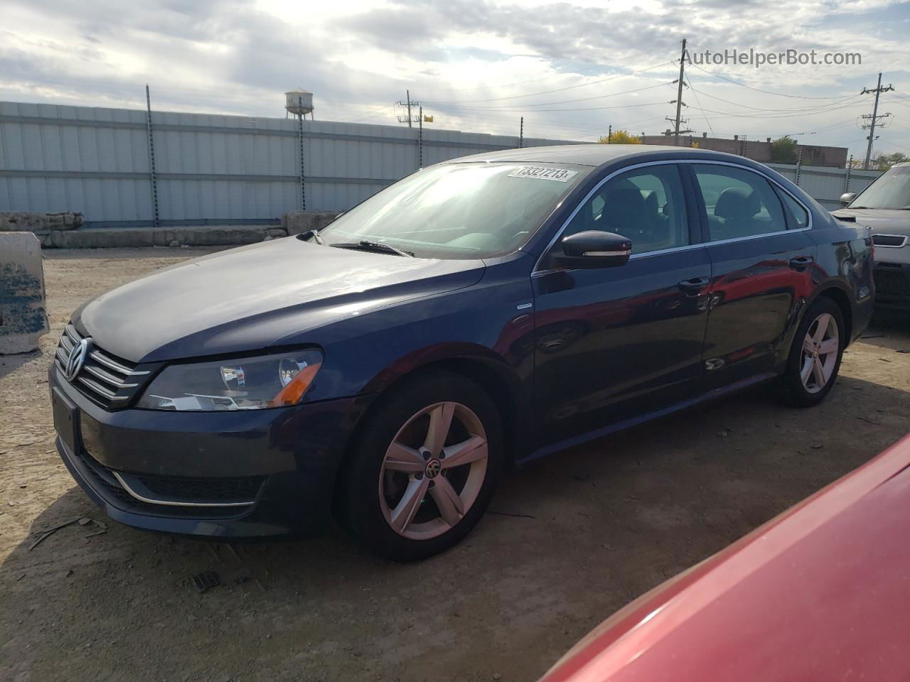 2014 Volkswagen Passat S Blue vin: 1VWAS7A33EC056579