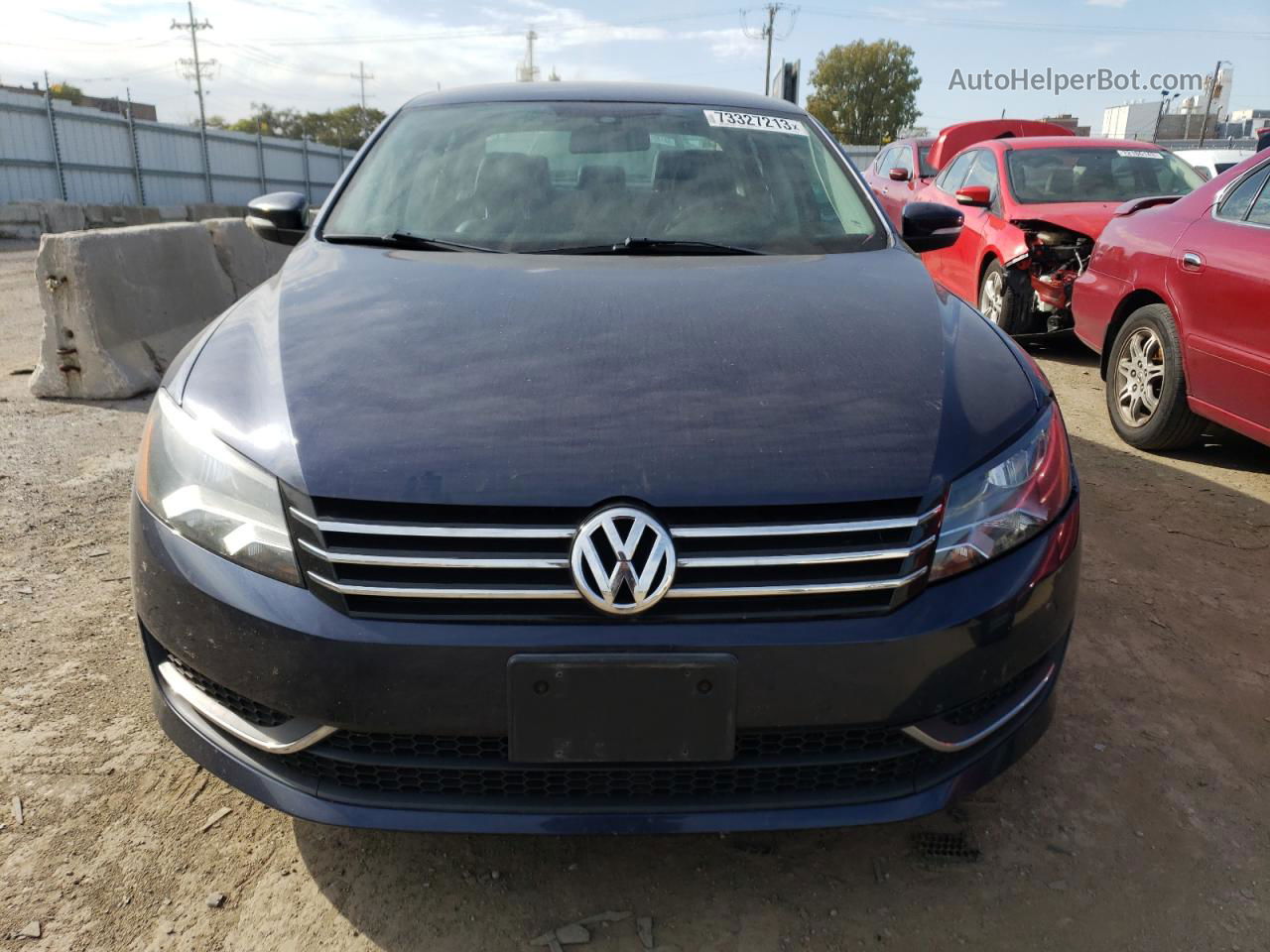 2014 Volkswagen Passat S Blue vin: 1VWAS7A33EC056579