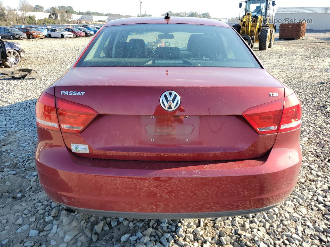 2015 Volkswagen Passat S Red vin: 1VWAS7A33FC079457