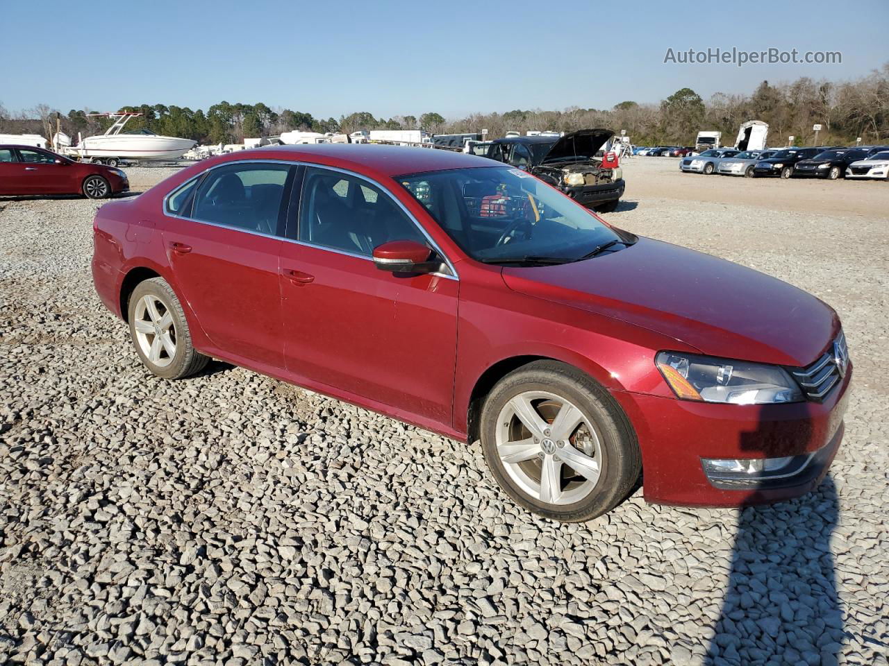 2015 Volkswagen Passat S Red vin: 1VWAS7A33FC079457