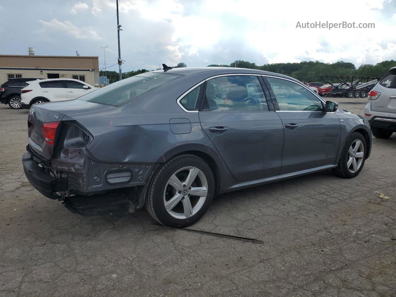 2014 Volkswagen Passat S Серый vin: 1VWAS7A34EC048832