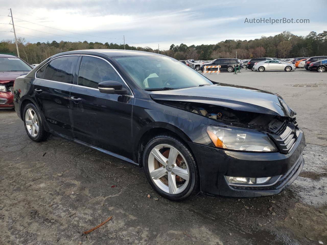 2015 Volkswagen Passat S Черный vin: 1VWAS7A34FC077913