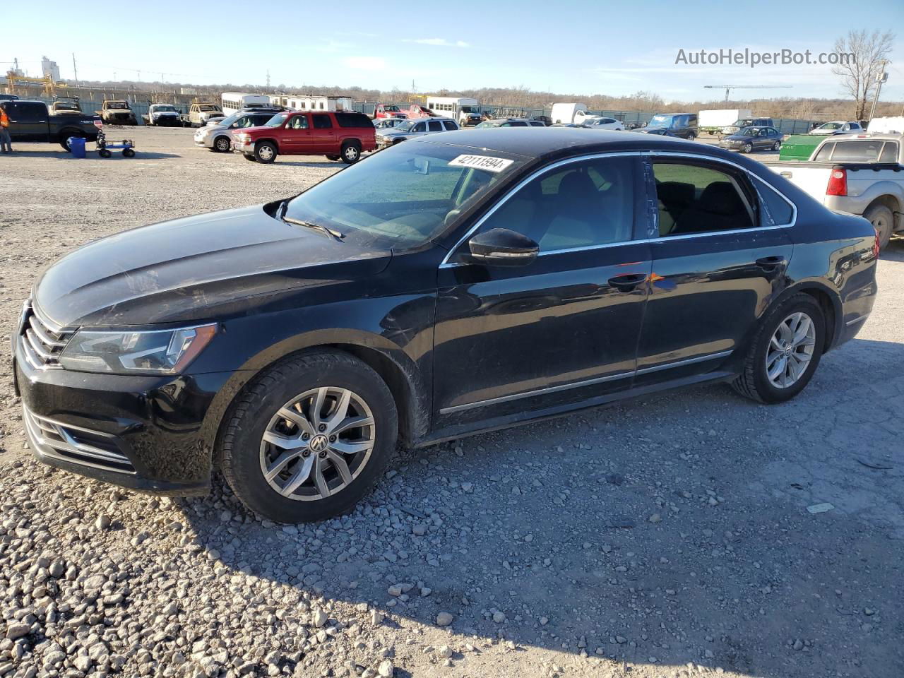 2016 Volkswagen Passat S Black vin: 1VWAS7A34GC025666