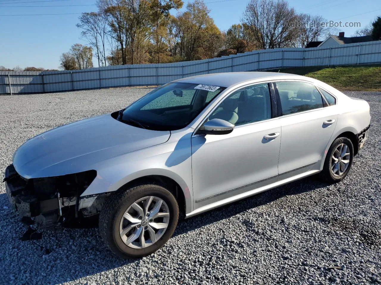 2016 Volkswagen Passat S Silver vin: 1VWAS7A34GC029667