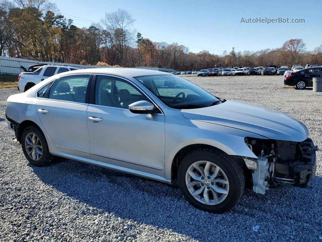 2016 Volkswagen Passat S Silver vin: 1VWAS7A34GC029667