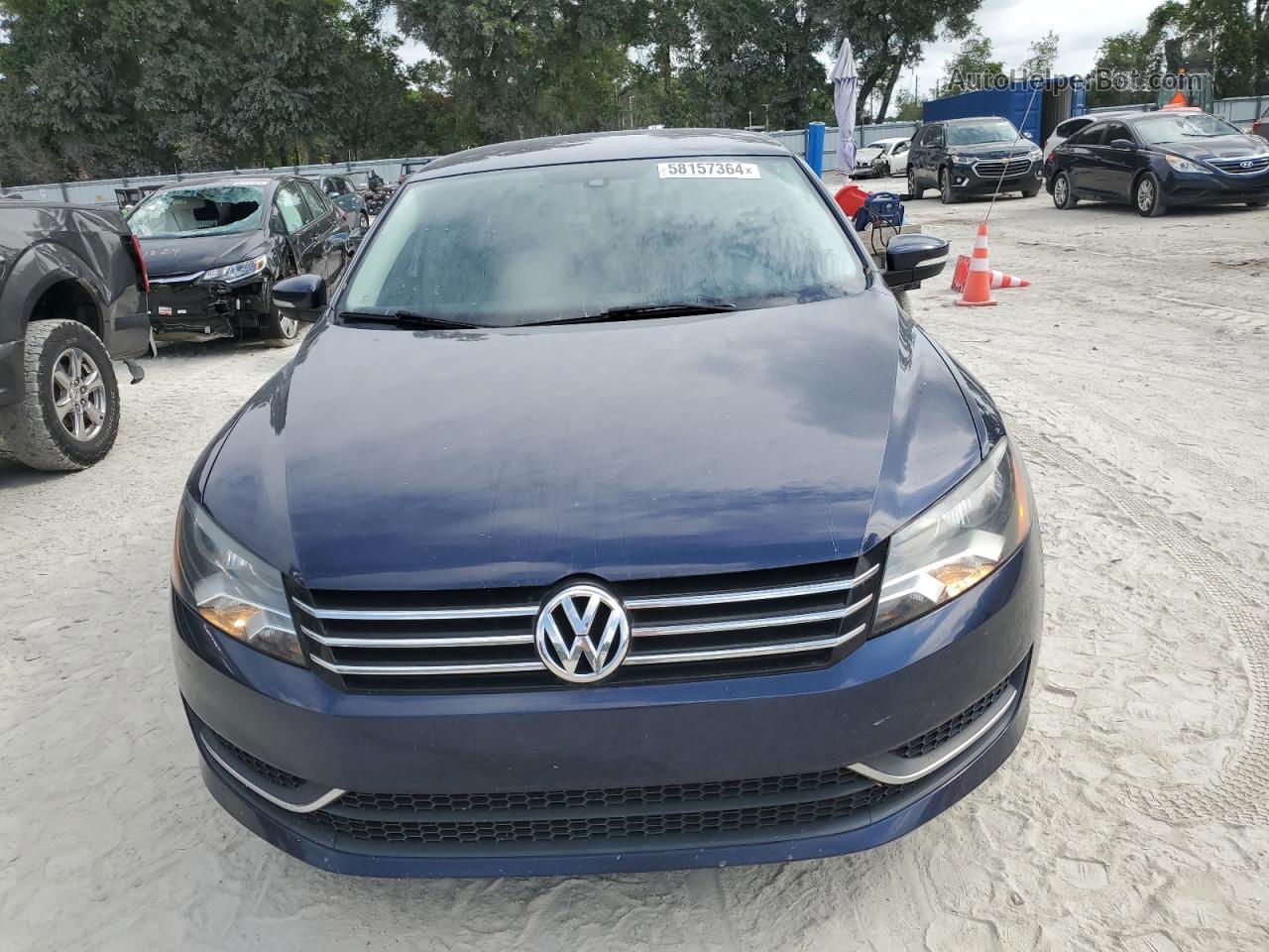 2015 Volkswagen Passat S Blue vin: 1VWAS7A35FC022578