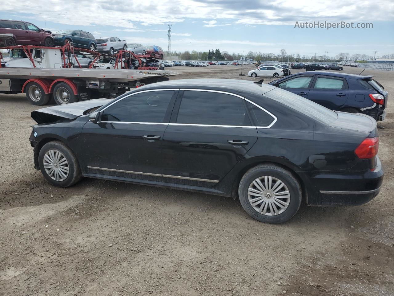 2016 Volkswagen Passat S Черный vin: 1VWAS7A35GC010254