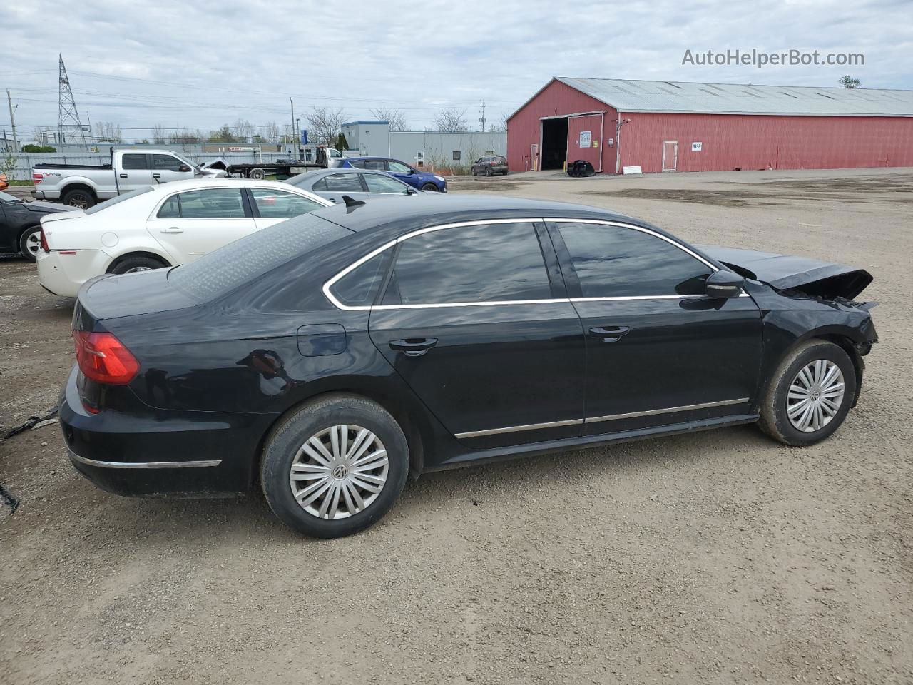 2016 Volkswagen Passat S Черный vin: 1VWAS7A35GC010254