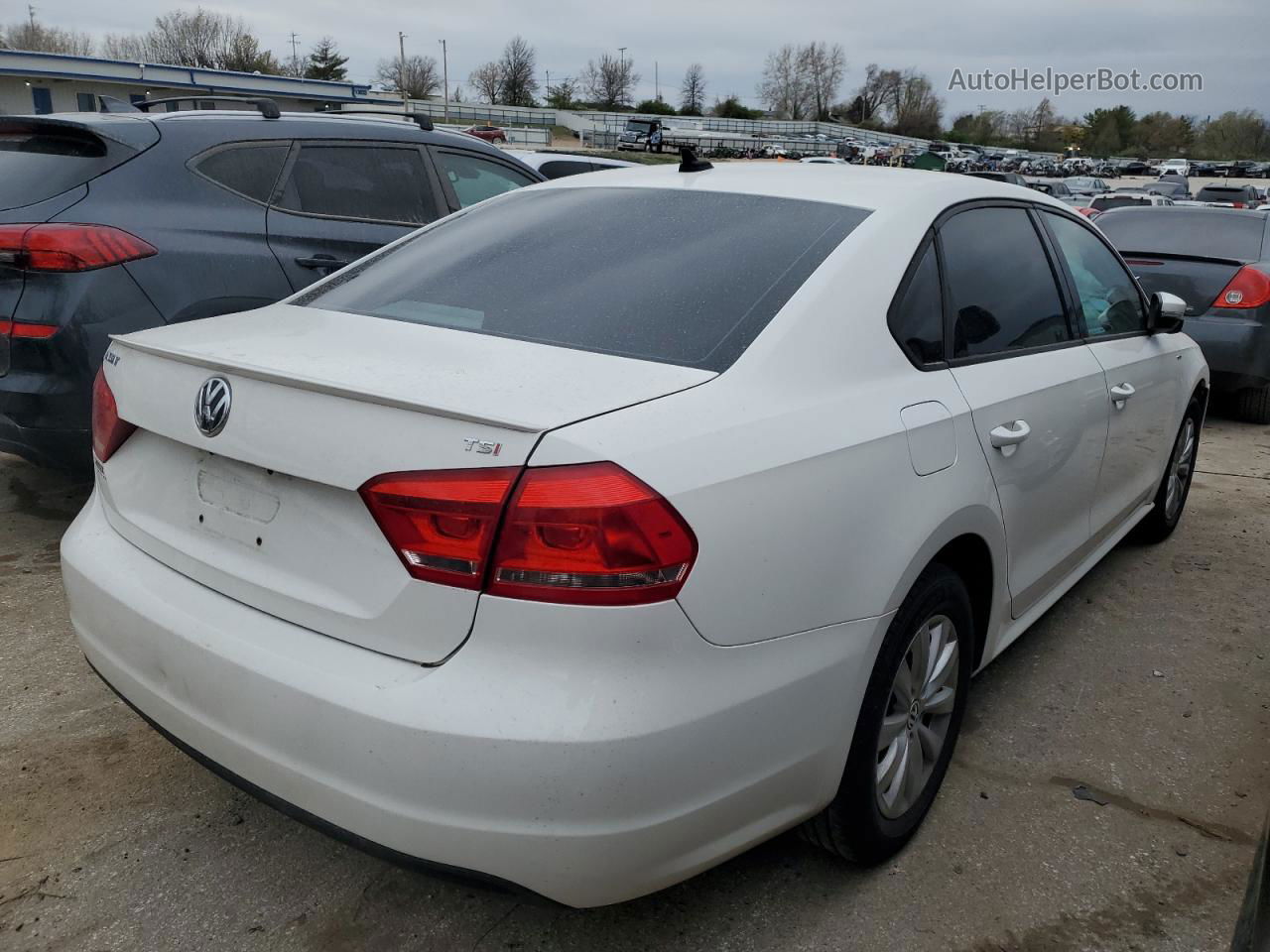 2014 Volkswagen Passat S White vin: 1VWAS7A36EC114667