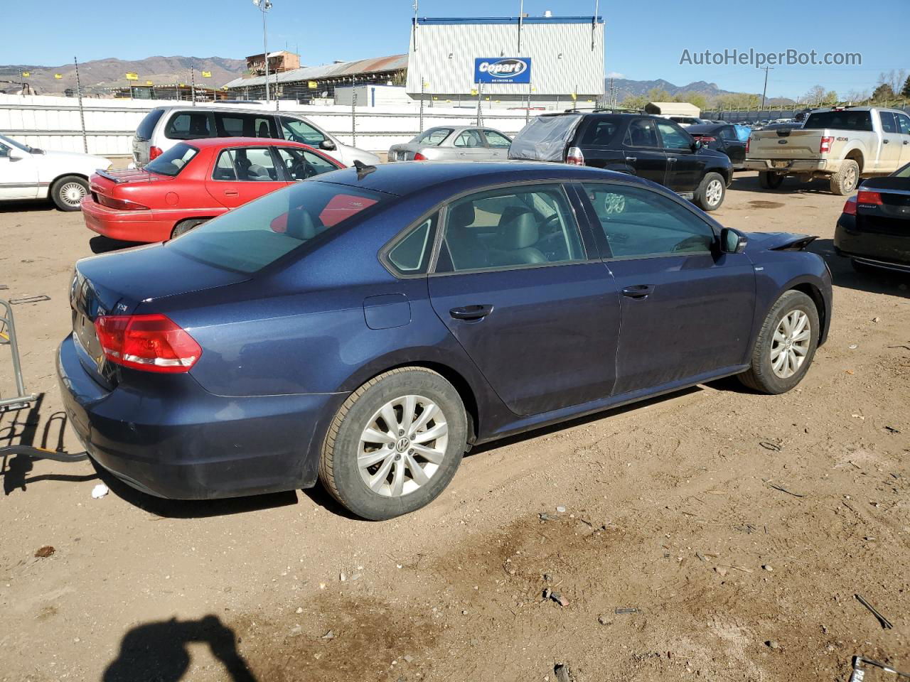 2015 Volkswagen Passat S Blue vin: 1VWAS7A36FC035663