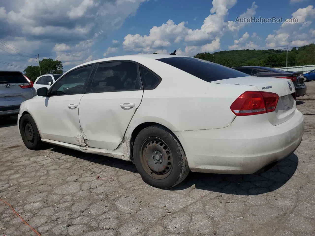 2015 Volkswagen Passat S White vin: 1VWAS7A36FC096348