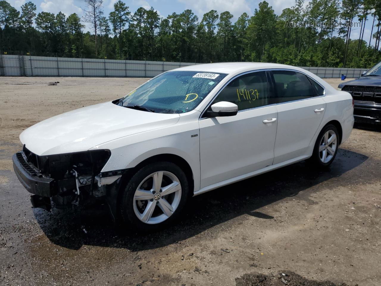 2015 Volkswagen Passat S White vin: 1VWAS7A36FC116131