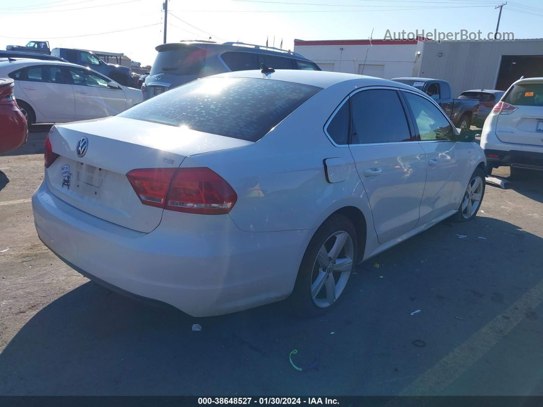 2014 Volkswagen Passat 1.8t Wolfsburg Edition White vin: 1VWAS7A37EC025500