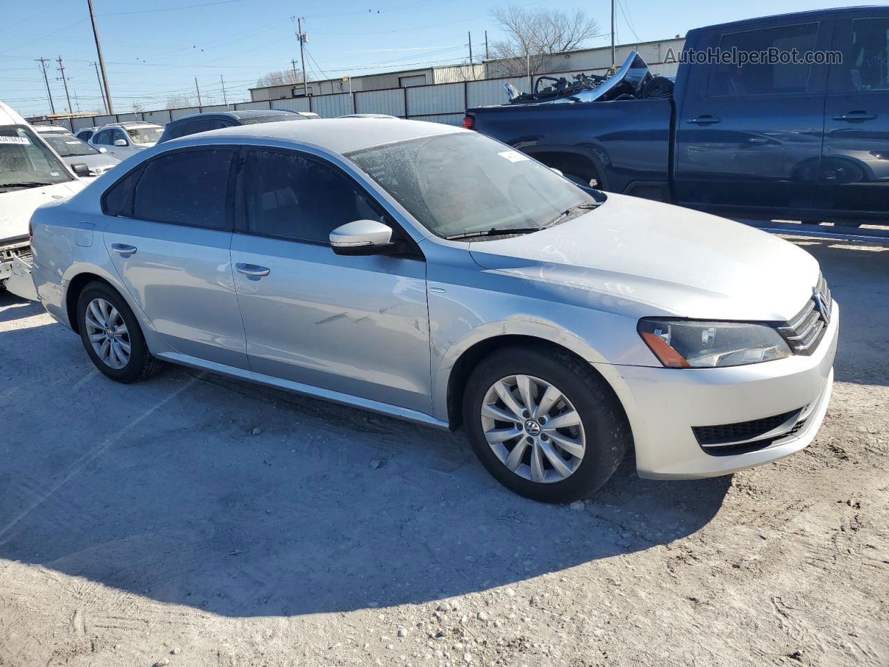 2014 Volkswagen Passat S Серый vin: 1VWAS7A37EC072767