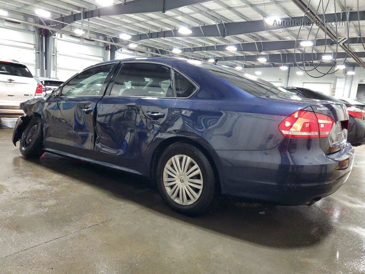 2015 Volkswagen Passat S Blue vin: 1VWAS7A38FC073332