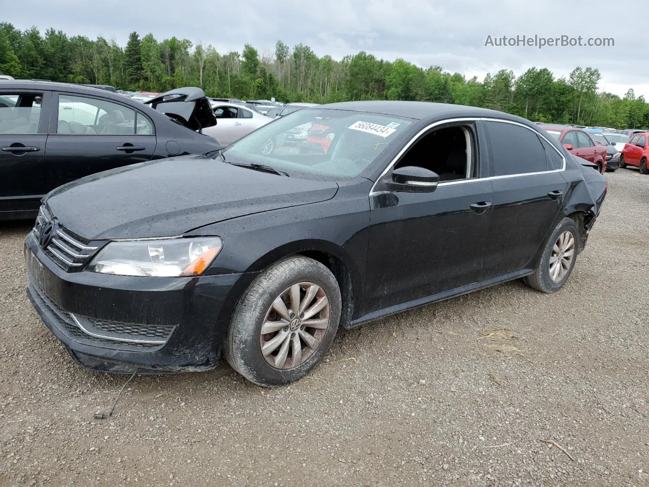 2014 Volkswagen Passat S Black vin: 1VWAS7A39EC111844