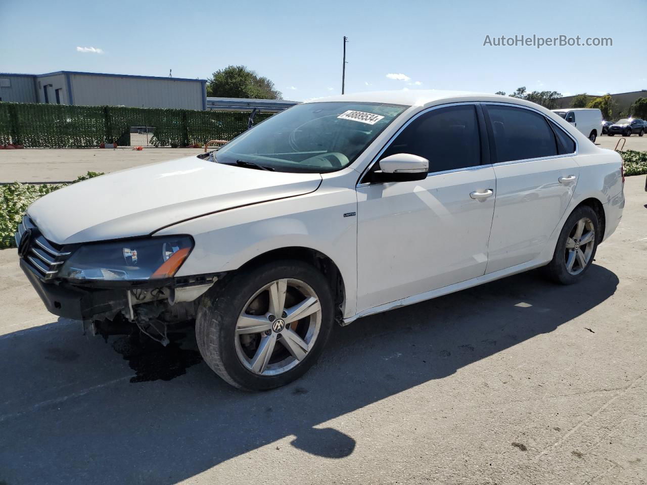 2015 Volkswagen Passat S White vin: 1VWAS7A3XFC115192