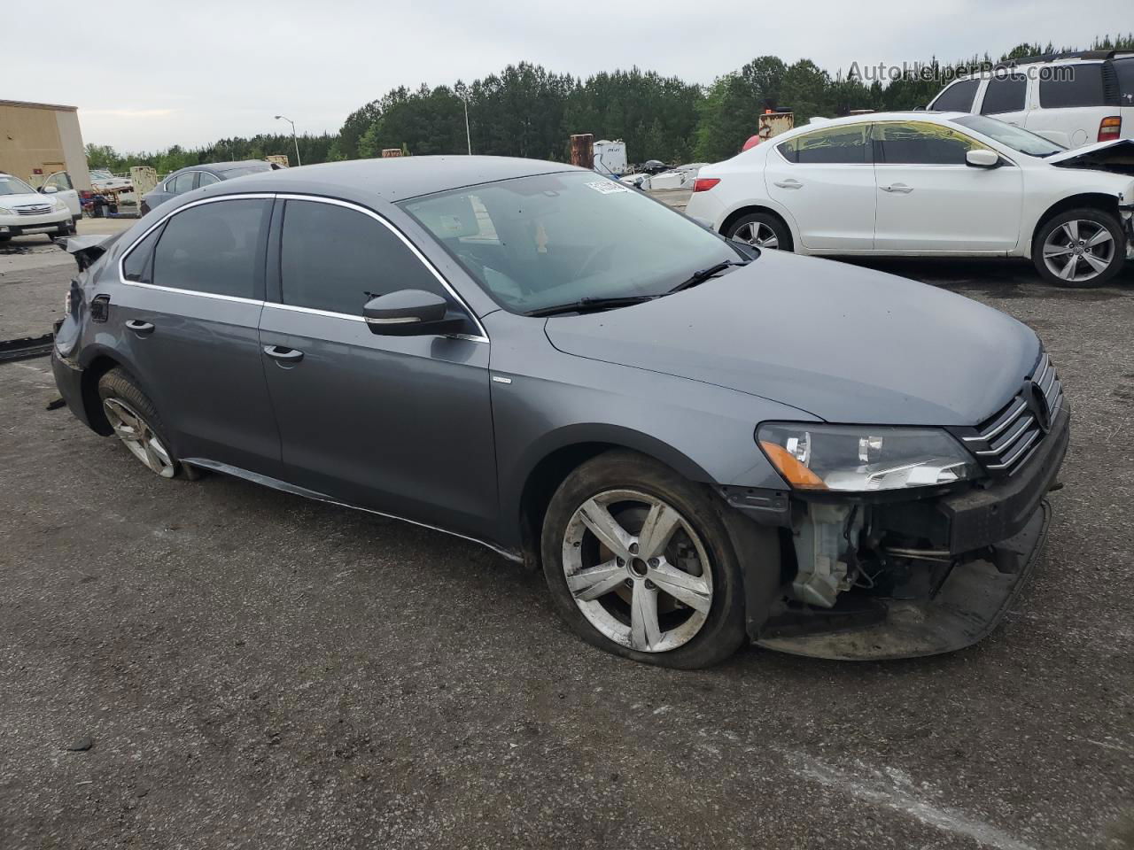 2014 Volkswagen Passat S Gray vin: 1VWAT7A30EC046704