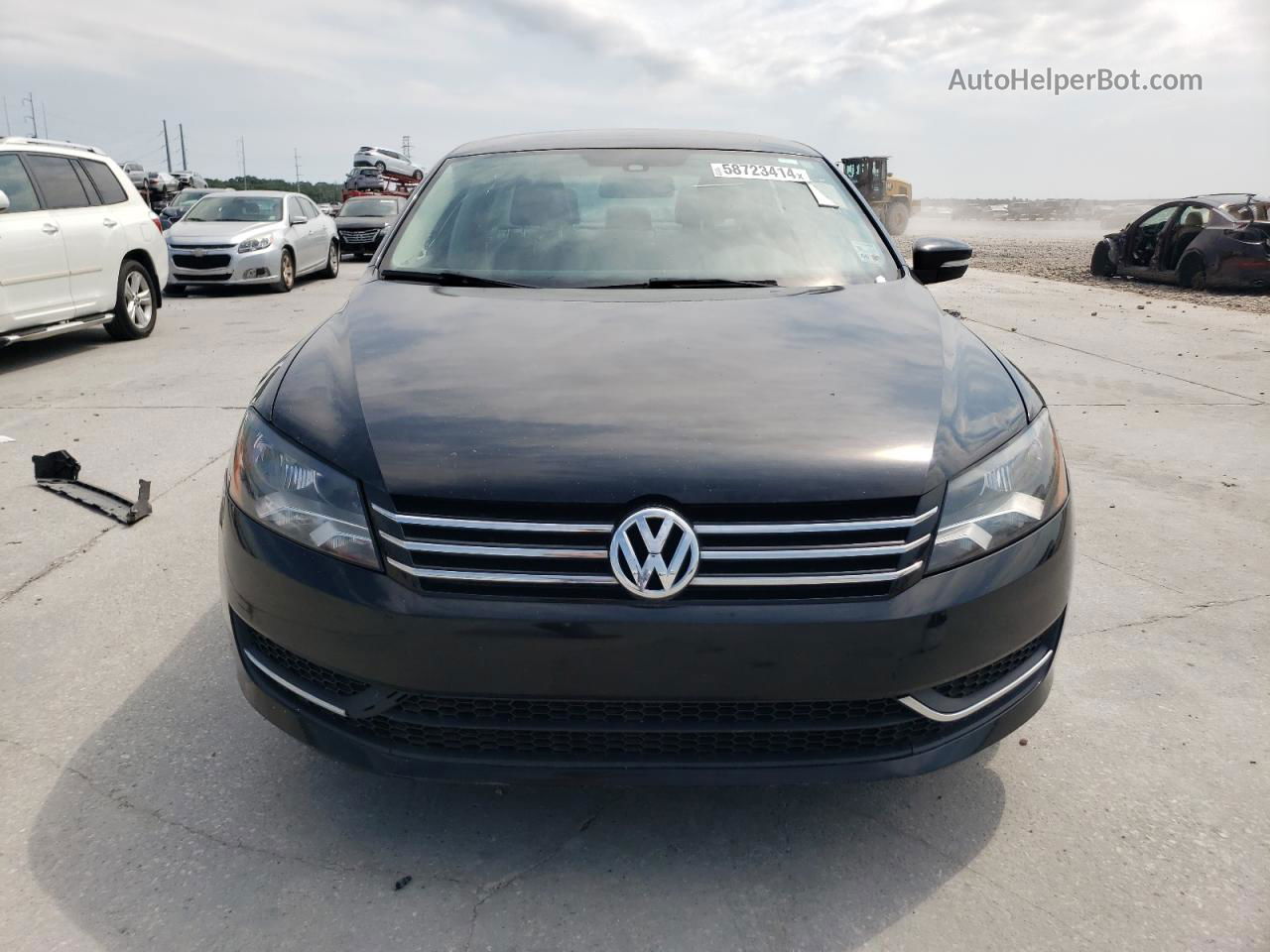 2014 Volkswagen Passat S Black vin: 1VWAT7A30EC055998