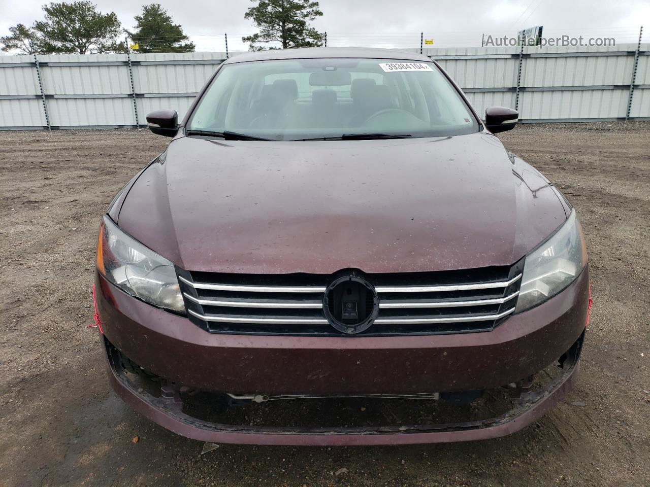 2014 Volkswagen Passat S Maroon vin: 1VWAT7A30EC077631