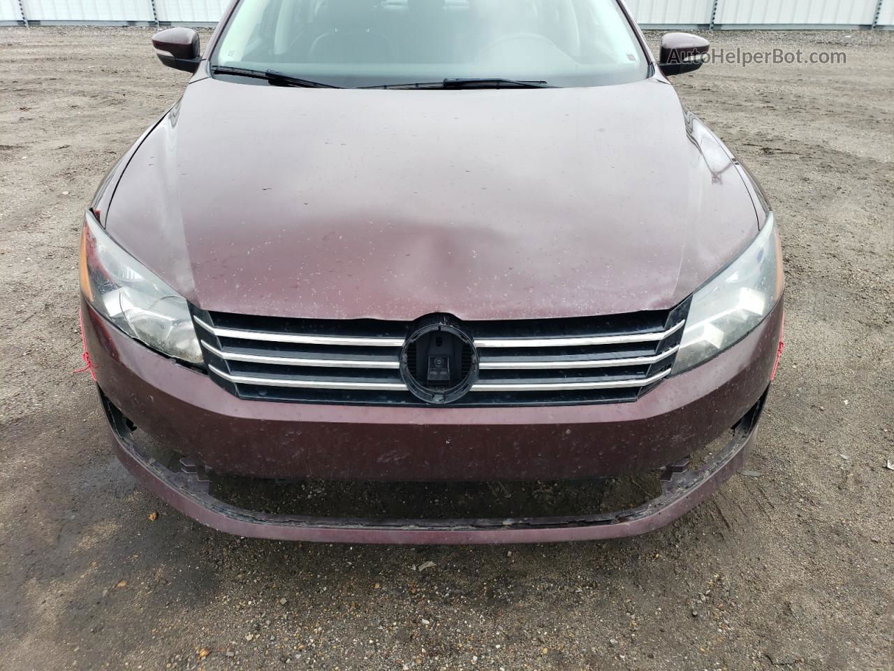 2014 Volkswagen Passat S Maroon vin: 1VWAT7A30EC077631