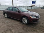 2014 Volkswagen Passat S Maroon vin: 1VWAT7A30EC077631