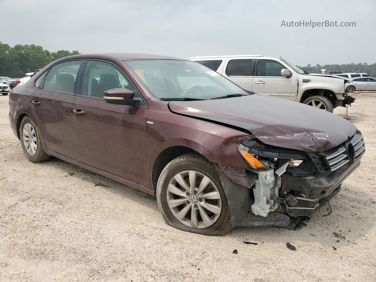 2014 Volkswagen Passat S Burgundy vin: 1VWAT7A30EC079735