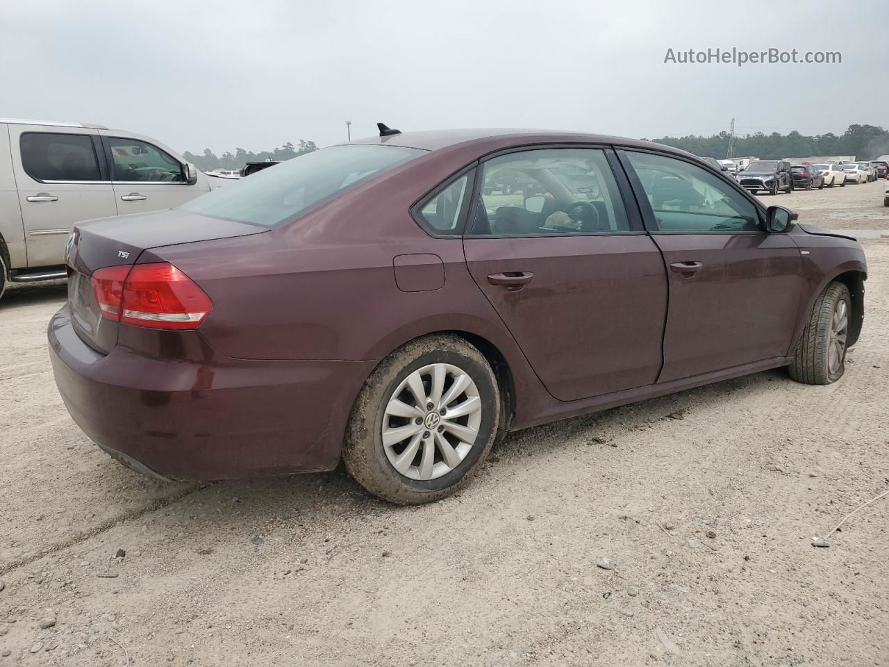 2014 Volkswagen Passat S Бордовый vin: 1VWAT7A30EC079735