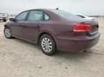 2014 Volkswagen Passat S Burgundy vin: 1VWAT7A30EC079735