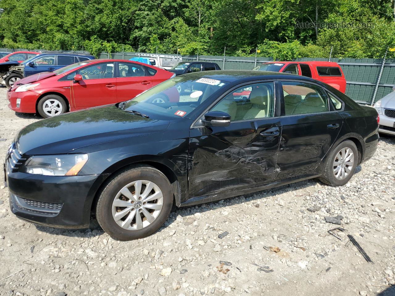 2015 Volkswagen Passat S Black vin: 1VWAT7A30FC012974