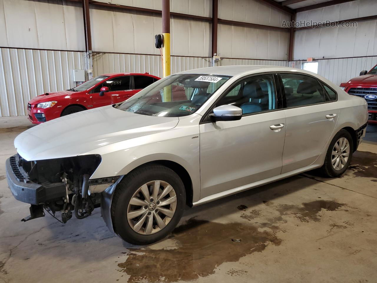 2015 Volkswagen Passat S Silver vin: 1VWAT7A30FC036434