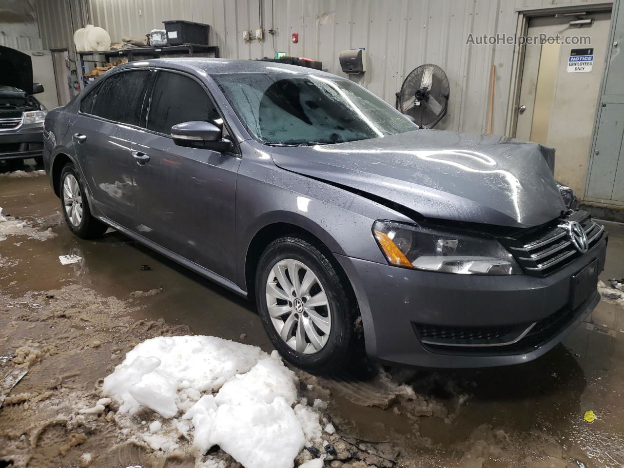 2015 Volkswagen Passat S Gray vin: 1VWAT7A30FC053525