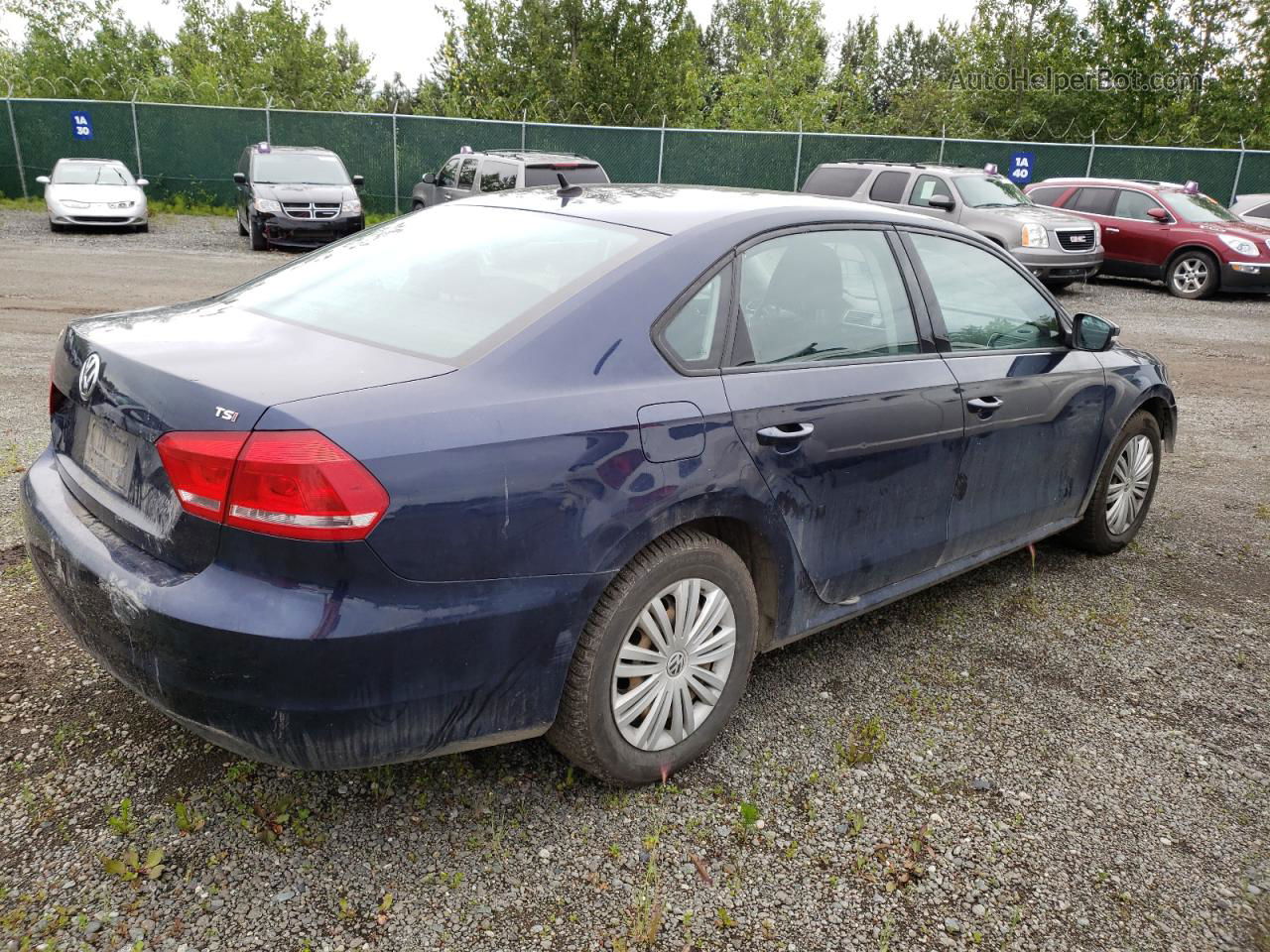 2015 Volkswagen Passat S Blue vin: 1VWAT7A30FC062497