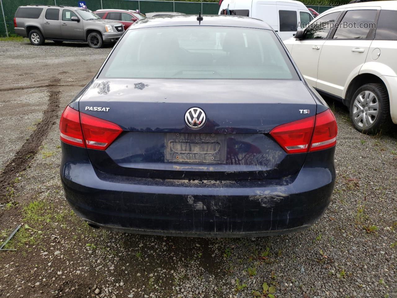 2015 Volkswagen Passat S Синий vin: 1VWAT7A30FC062497