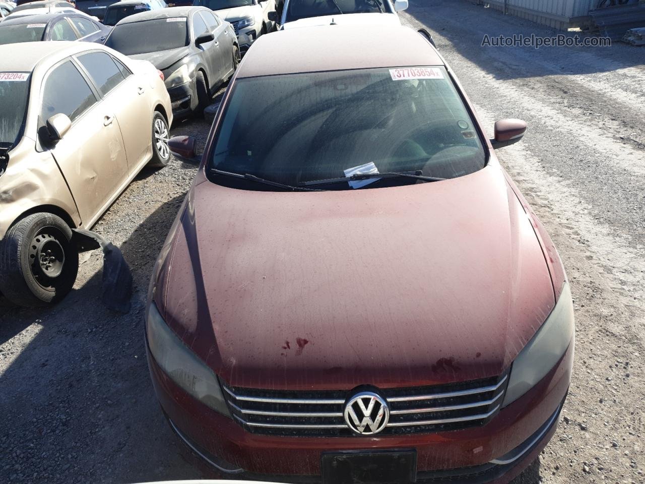 2015 Volkswagen Passat S Red vin: 1VWAT7A30FC065111