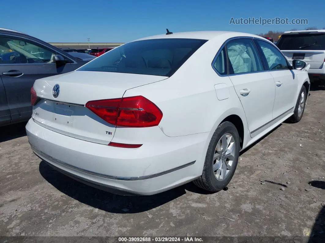 2016 Volkswagen Passat 1.8t S White vin: 1VWAT7A30GC031557