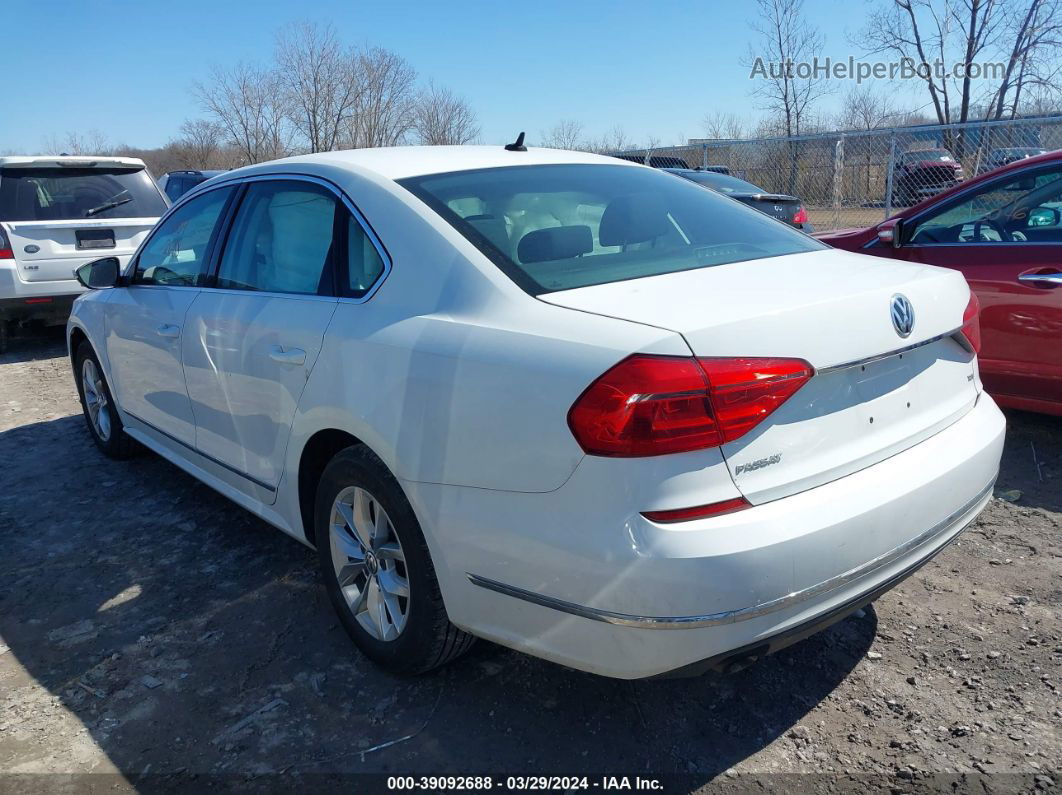 2016 Volkswagen Passat 1.8t S White vin: 1VWAT7A30GC031557