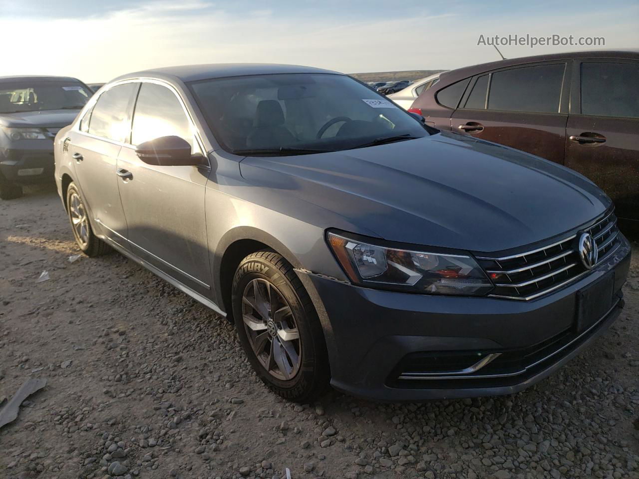 2016 Volkswagen Passat S Gray vin: 1VWAT7A30GC035625