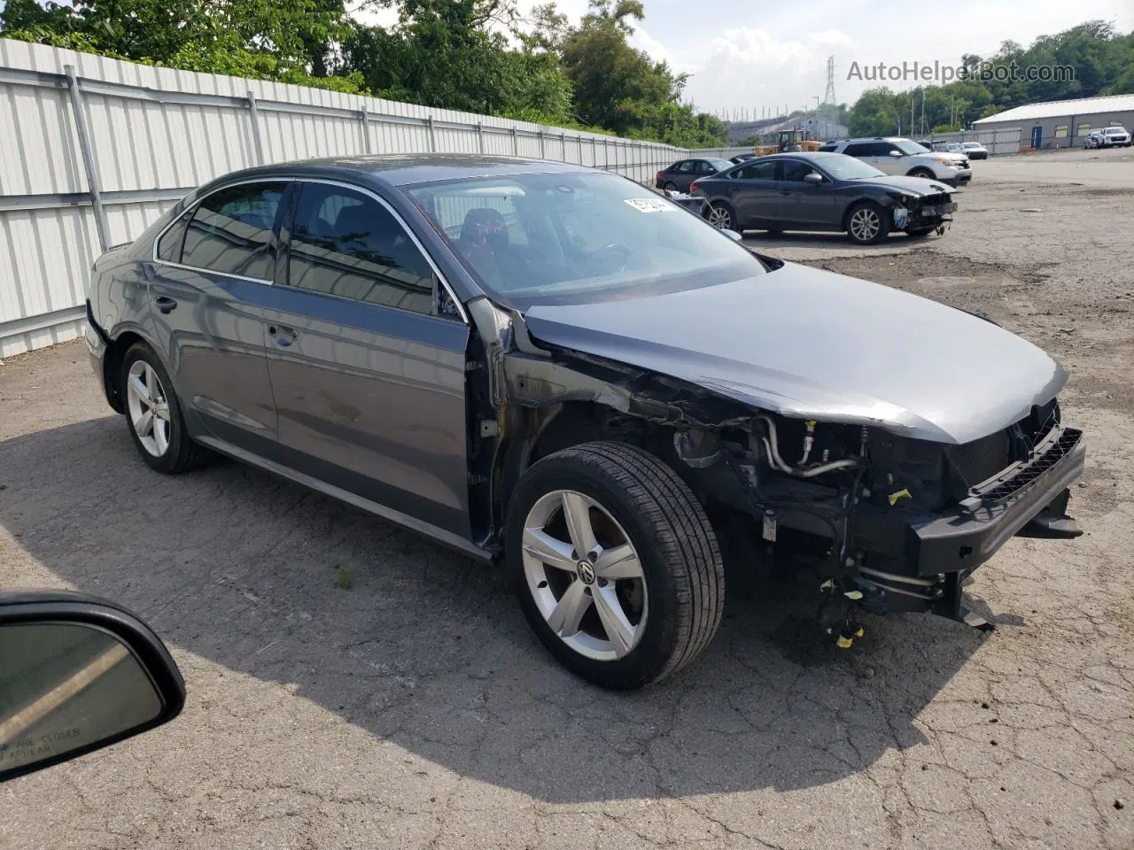 2014 Volkswagen Passat S Gray vin: 1VWAT7A31EC033797