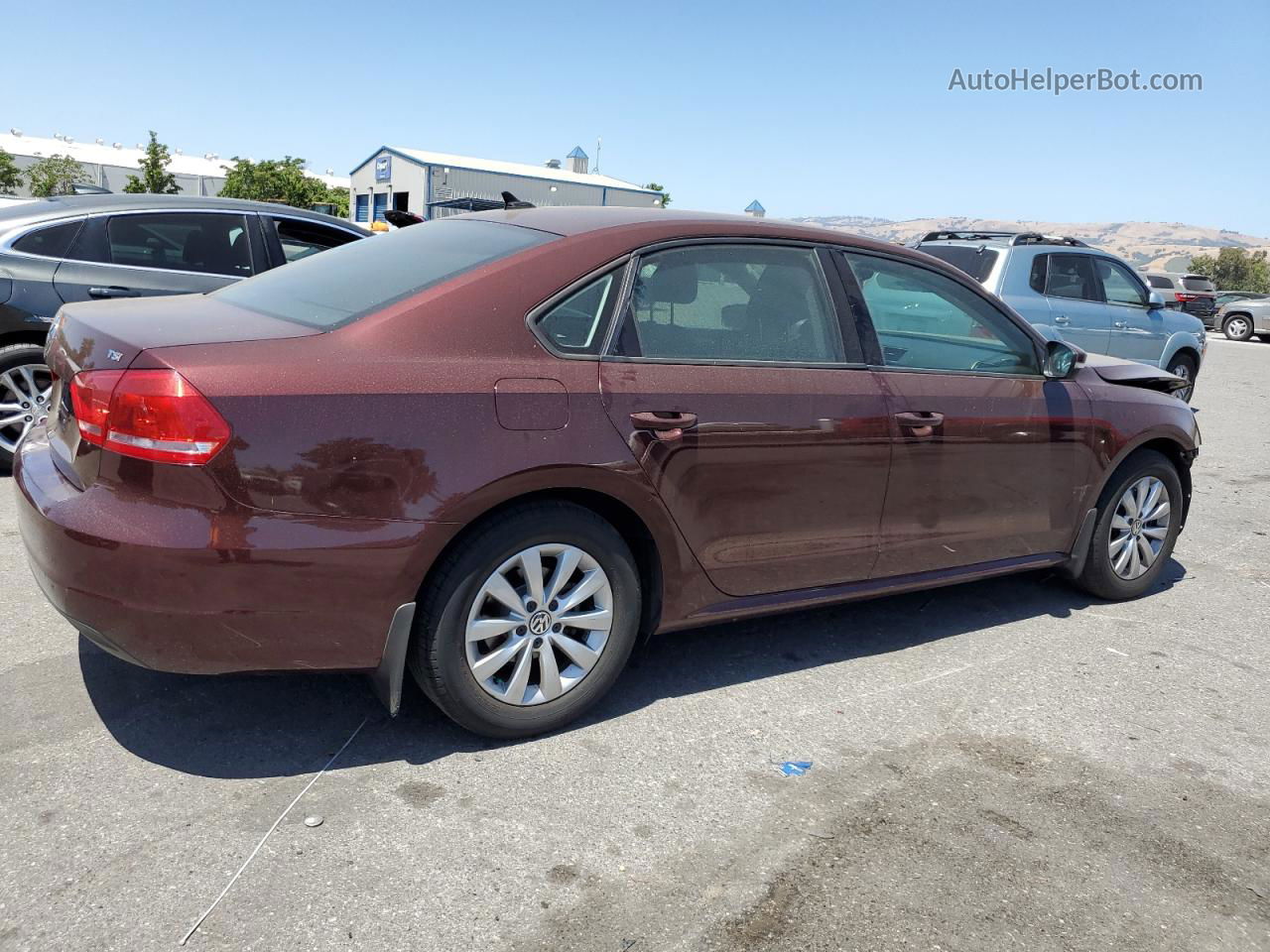 2014 Volkswagen Passat S Burgundy vin: 1VWAT7A31EC081803