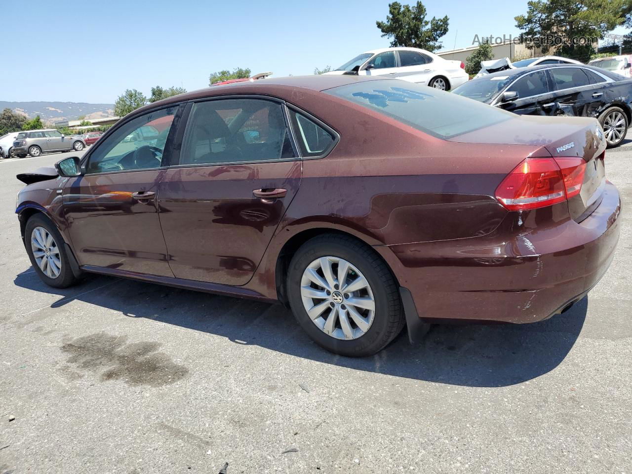 2014 Volkswagen Passat S Burgundy vin: 1VWAT7A31EC081803