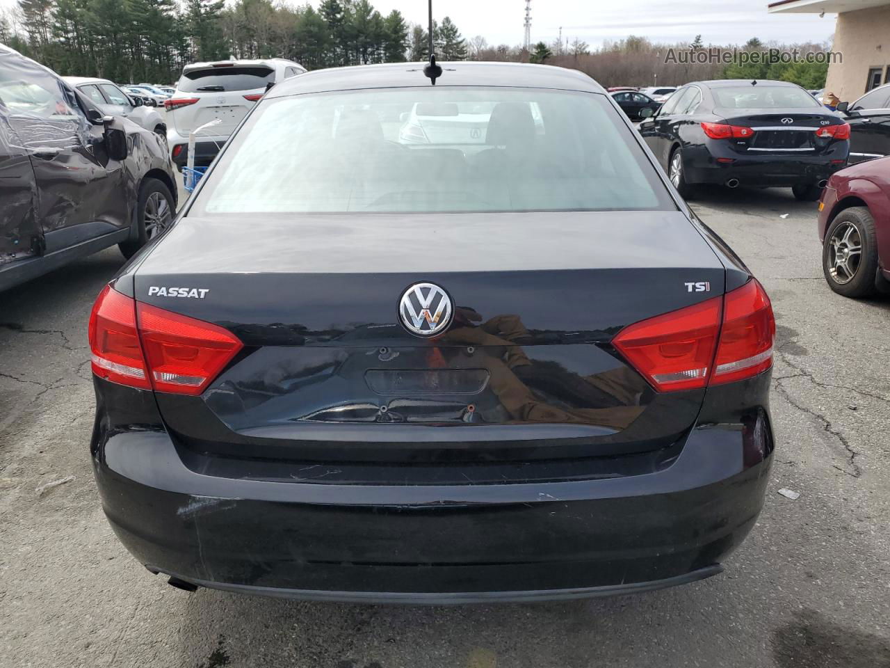 2014 Volkswagen Passat S Black vin: 1VWAT7A31EC083146