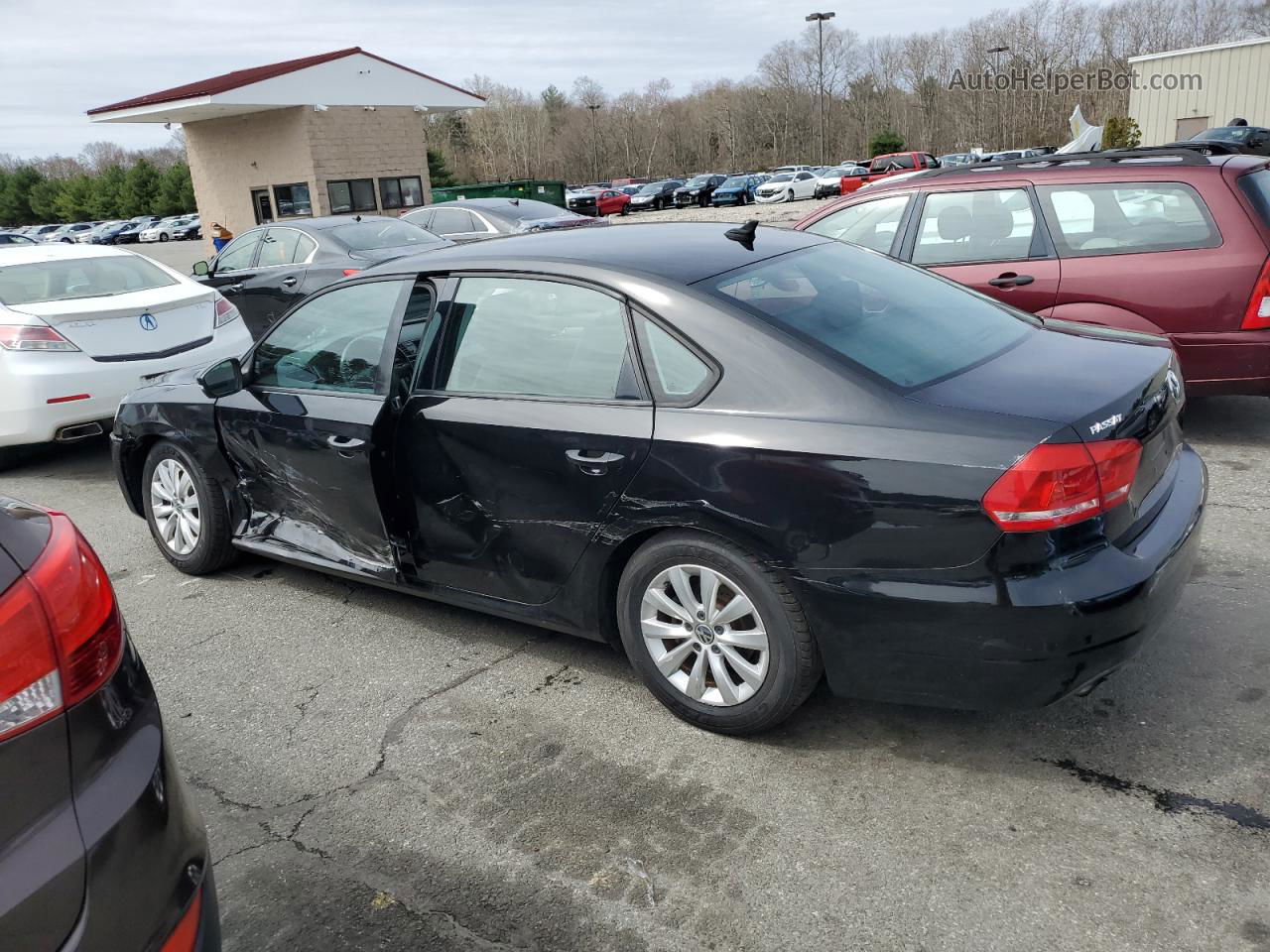 2014 Volkswagen Passat S Black vin: 1VWAT7A31EC083146