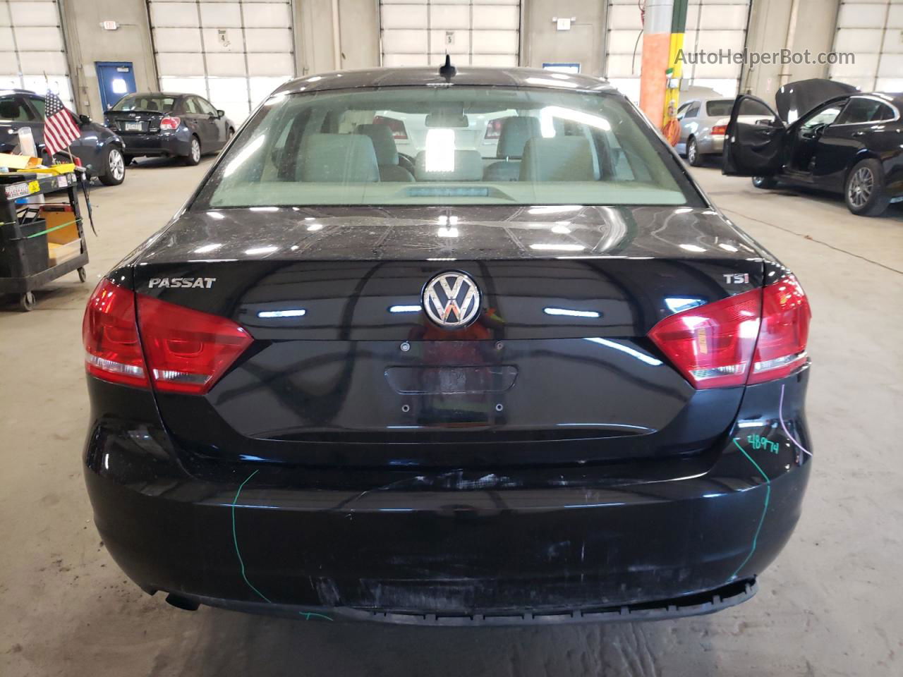 2014 Volkswagen Passat S Black vin: 1VWAT7A31EC119630