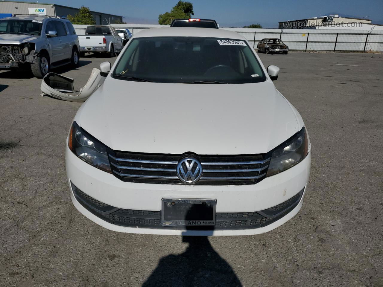 2015 Volkswagen Passat S White vin: 1VWAT7A31FC016581