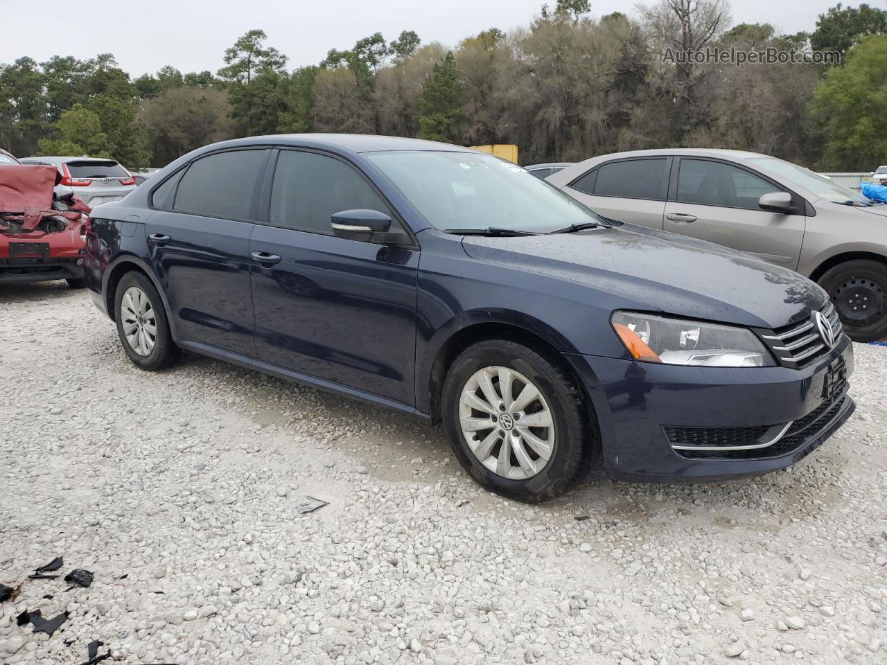 2015 Volkswagen Passat S Blue vin: 1VWAT7A31FC039424