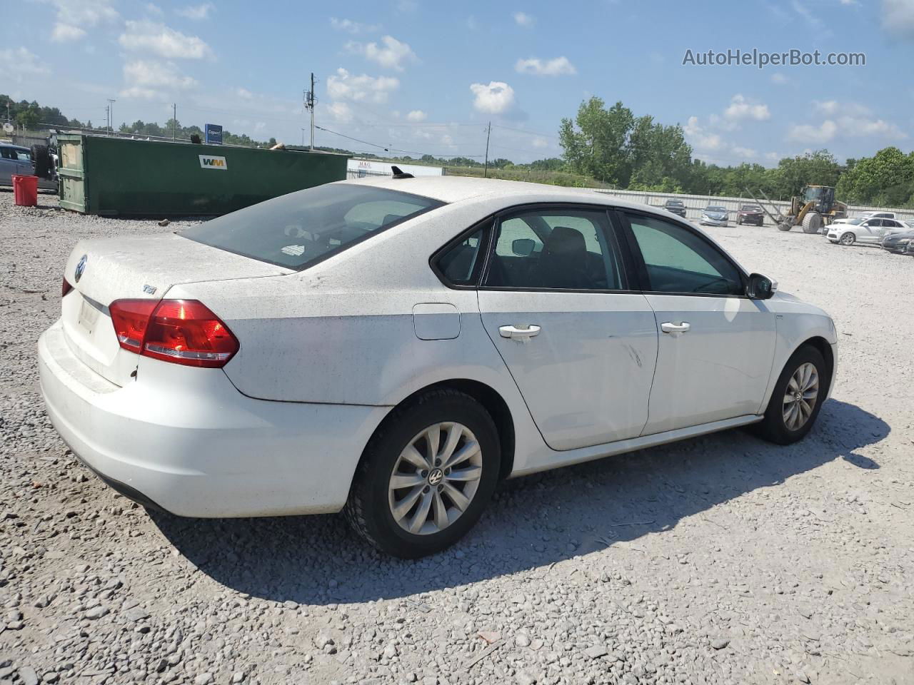 2015 Volkswagen Passat S White vin: 1VWAT7A31FC047782