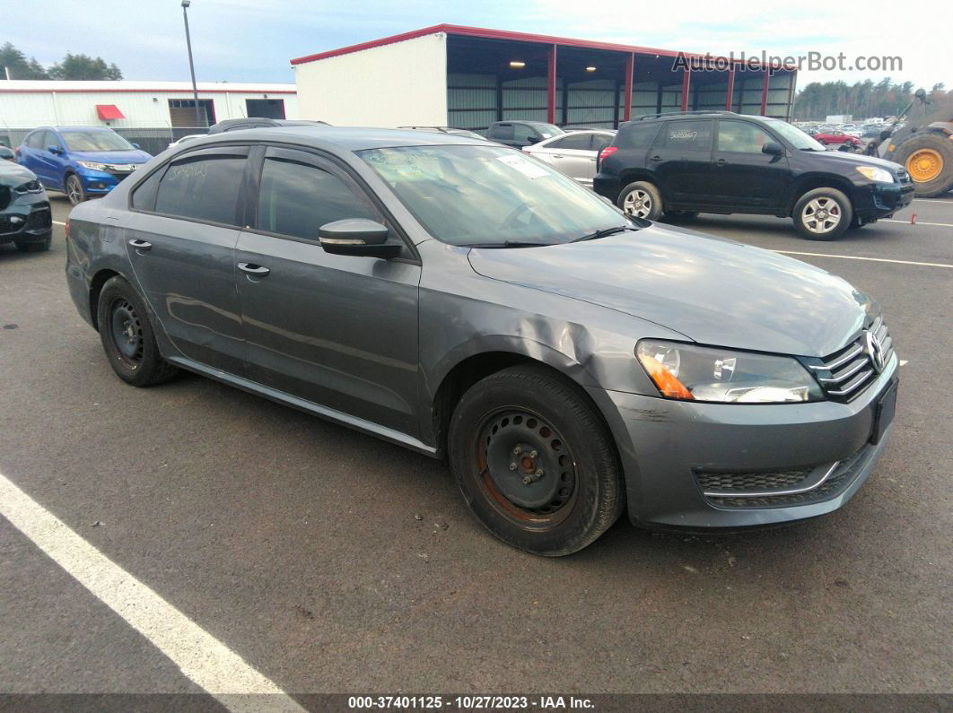 2015 Volkswagen Passat 1.8t S Gray vin: 1VWAT7A31FC076571