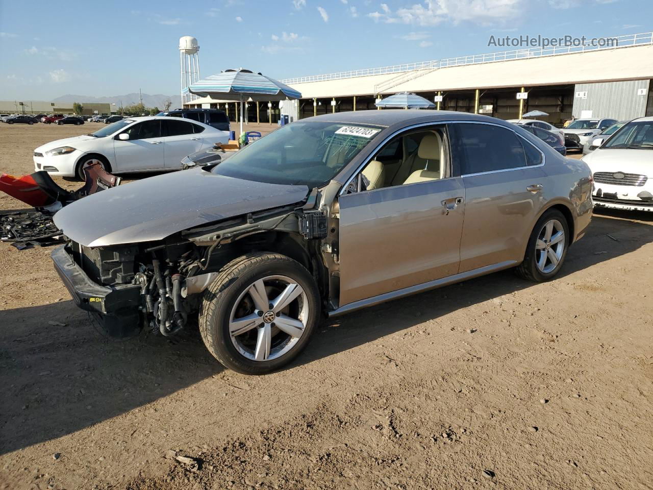 2015 Volkswagen Passat S Tan vin: 1VWAT7A31FC093435