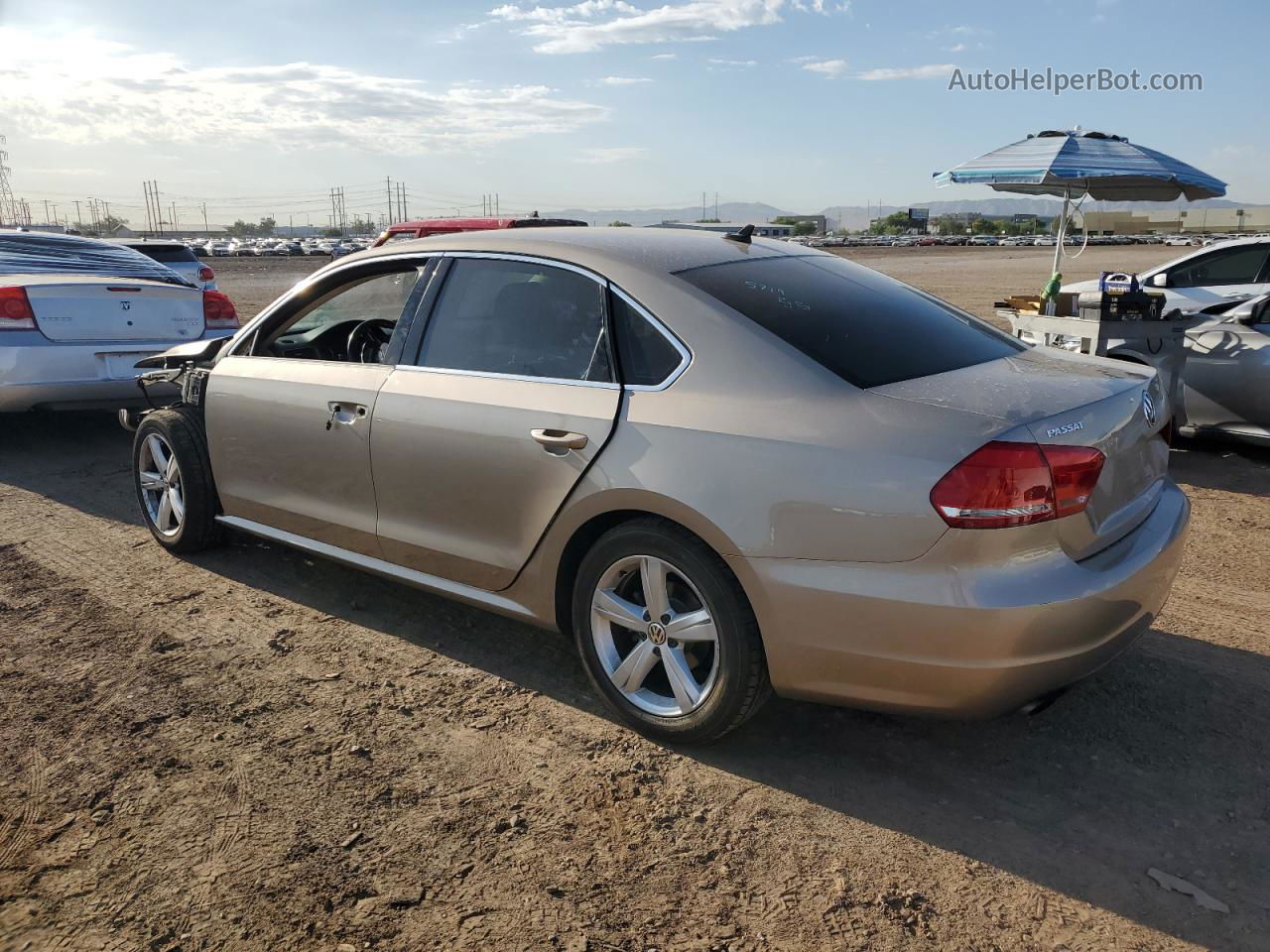 2015 Volkswagen Passat S Tan vin: 1VWAT7A31FC093435